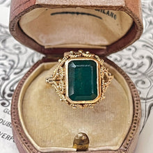 Load image into Gallery viewer, Vintage Emerald 14K Yellow Gold Ring