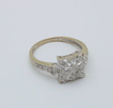Load image into Gallery viewer, Vintage 14K White Gold Diamond Ring, Engagement Ring