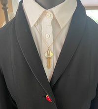 Load image into Gallery viewer, Art Deco Key & Key Cap 14K Yellow Gold Pendant