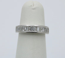 Load image into Gallery viewer, Vintage Baguette Table Cut Diamonds 14K White Gold Band Ring