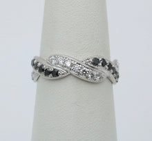 Load image into Gallery viewer, Vintage Diamonds Blue Sapphires 14K White Gold Ring