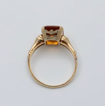 Load image into Gallery viewer, Vintage 14K Yellow Gold Citrine Solitaire Ring