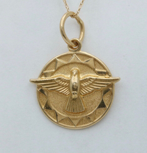 Load image into Gallery viewer, Vintage 14K Gold Holy Spirit Medallion Pendant