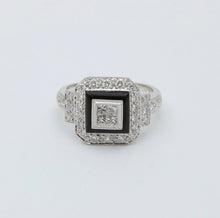 Load image into Gallery viewer, Vintage Diamonds 18K White Gold Deco Style Ring