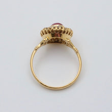 Load image into Gallery viewer, Vintage 22 K Yellow Gold Ruby & Diamond Ring, Engagement Ring.