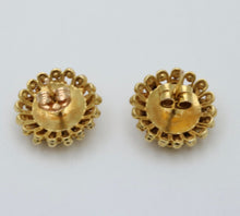 Load image into Gallery viewer, Etruscan Style 22K Gold Flower Studs Earring