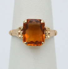 Load image into Gallery viewer, Vintage 14K Yellow Gold Citrine Solitaire Ring
