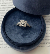 Load image into Gallery viewer, Vintage 14K White Gold Diamond Ring, Engagement Ring