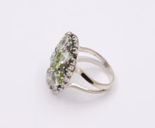 Load image into Gallery viewer, Striking Denoir 18K Gold Peridot, Prasiolite, Tourmaline and Diamond Ring
