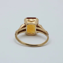 Load image into Gallery viewer, Vintage 14K Yellow Gold Citrine Solitaire Ring