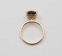 Load image into Gallery viewer, Vintage Smoky Quartz Diamonds 14K Yellow Gold Ring