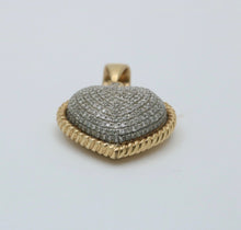 Load image into Gallery viewer, Vintage 10K Yellow & White Gold Diamond Heart Charm