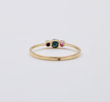 Load image into Gallery viewer, Vintage Blue Sapphire Ruby 14K Yellow Gold Ring