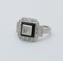 Load image into Gallery viewer, Vintage Diamonds 18K White Gold Deco Style Ring