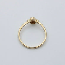 Load image into Gallery viewer, Vintage 10K Yellow Gold Diamond & Sapphire Hamsa Ring