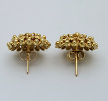 Load image into Gallery viewer, Etruscan Style 22K Gold Flower Studs Earring