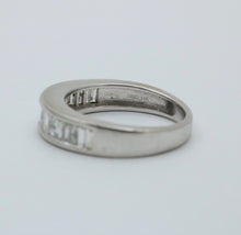 Load image into Gallery viewer, Vintage Baguette Table Cut Diamonds 14K White Gold Band Ring