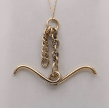 Load image into Gallery viewer, Victorian 14K Yellow Gold T Bar and Chain Watch FOB Pendant