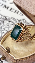 Load image into Gallery viewer, Vintage Emerald 14K Yellow Gold Ring