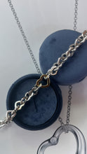Load image into Gallery viewer, Tiffany & Co 18K Yellow Gold & Silver Open Heart Bracelet