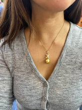 Load image into Gallery viewer, Vintage Golden South Sea Pearl X Diamond Necklace