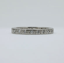 Load image into Gallery viewer, Antique Art Deco Platinum and Diamond Eternity Band