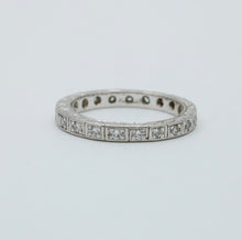 Load image into Gallery viewer, Antique Art Deco Platinum and Diamond Eternity Band