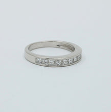 Load image into Gallery viewer, Vintage Diamond and Platinum 1/2 Eternity Band Ring