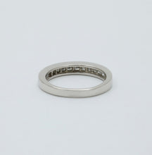 Load image into Gallery viewer, Vintage Diamond and Platinum 1/2 Eternity Band Ring