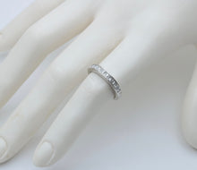 Load image into Gallery viewer, Vintage Diamond and Platinum 1/2 Eternity Band Ring