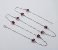 Load image into Gallery viewer, Vintage Judith Ripka Sterling Silver Red Stone Long Necklace