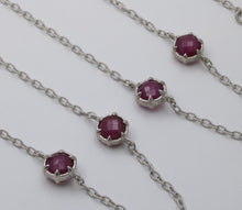 Load image into Gallery viewer, Vintage Judith Ripka Sterling Silver Red Stone Long Necklace