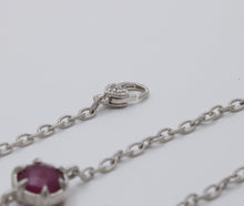 Load image into Gallery viewer, Vintage Judith Ripka Sterling Silver Red Stone Long Necklace