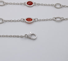 Load image into Gallery viewer, Judith Ripka Sterling Silver Verona Gemstone Station Necklace.