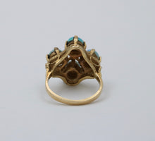 Load image into Gallery viewer, Vintage 14K Yellow Gold Australian Opal & Diamond Ring