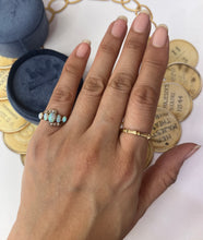 Load image into Gallery viewer, Vintage 14K Rose Gold 5 Stone Opal & Pearl Ring