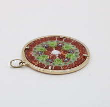 Load image into Gallery viewer, Vermeil Murano Glass Millefiori Disk Pendant
