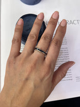 Load image into Gallery viewer, Vintage 14K White Gold Channel Set Sapphire Eternity Band Size 7