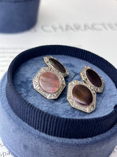 Load image into Gallery viewer, Art Deco 14K Two Tone Gold Mother Of Pearl Cufflinks