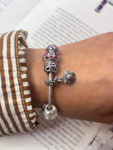 Load image into Gallery viewer, Pandora Sterling Silver Pink & Purple Charm Bracelet