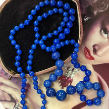 Load image into Gallery viewer, Vintage Beaded Blue Jasper Sphere Necklace