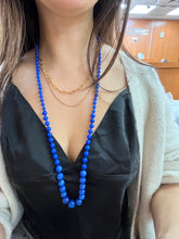 Load image into Gallery viewer, Vintage Beaded Blue Jasper Sphere Necklace