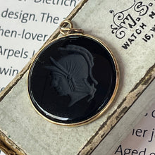 Load image into Gallery viewer, Art Deco 14K Yellow Gold Roman Soldier Medallion Charm