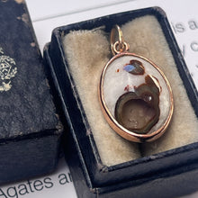 Load image into Gallery viewer, Vintage 14K Rose Gold Gobi Agate Charm