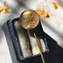 Load image into Gallery viewer, Art Nouveau French Imported 18K Yellow Gold Stick Pin