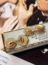 Load image into Gallery viewer, Art Deco Style Mother Of Pearl Metal Cufflinks