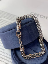 Load image into Gallery viewer, Vintage Sterling Silver Byzantine Link Bracelet