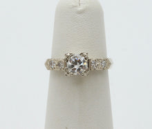 Load image into Gallery viewer, Art Deco Ladies .8 Carat Diamond 14K White Gold Engagement Ring