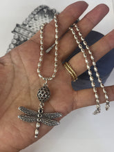 Load image into Gallery viewer, Vintage Sterling Silver Pandora DragonFly Pendant Necklace