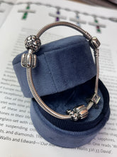 Load image into Gallery viewer, Vintage Pandora Sterling Silver Beaded Charm Bracelet